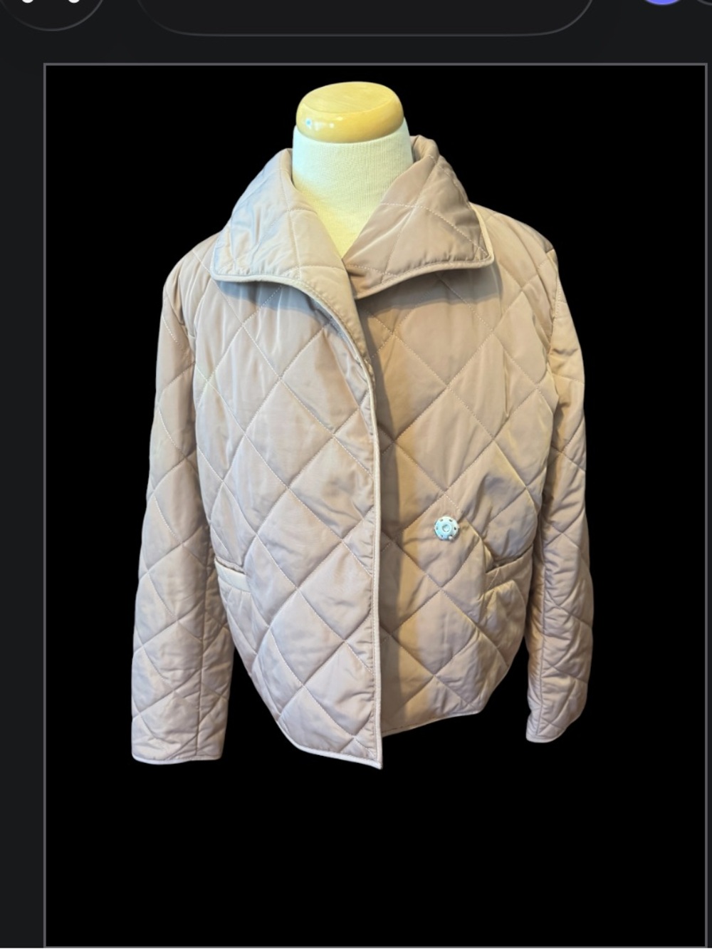 Used once Calvin Klein cropped light puffer jacket light brown size M